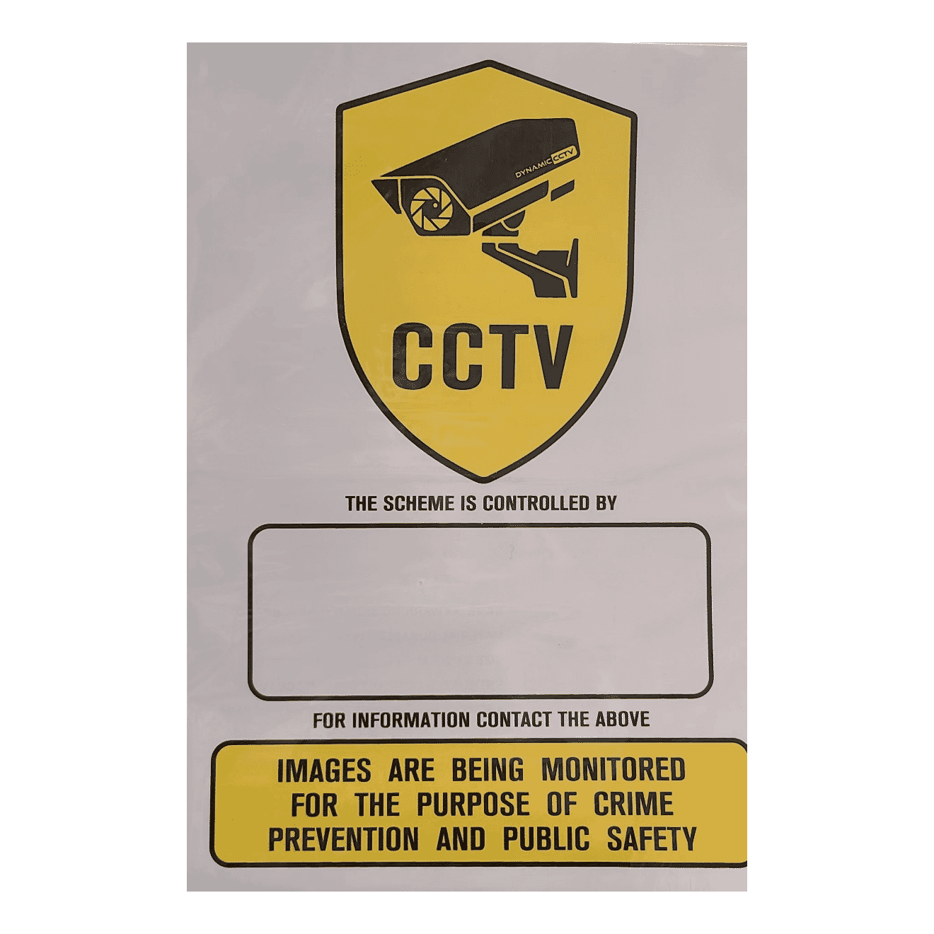 Danger Sign Dynamic Dynamic A5 Warning Sign, Model 5056620600040